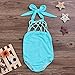 Toddler Baby Kids Solid Cutout Halter Bikini Swimsuit One Piece For Girls 1-6 Years