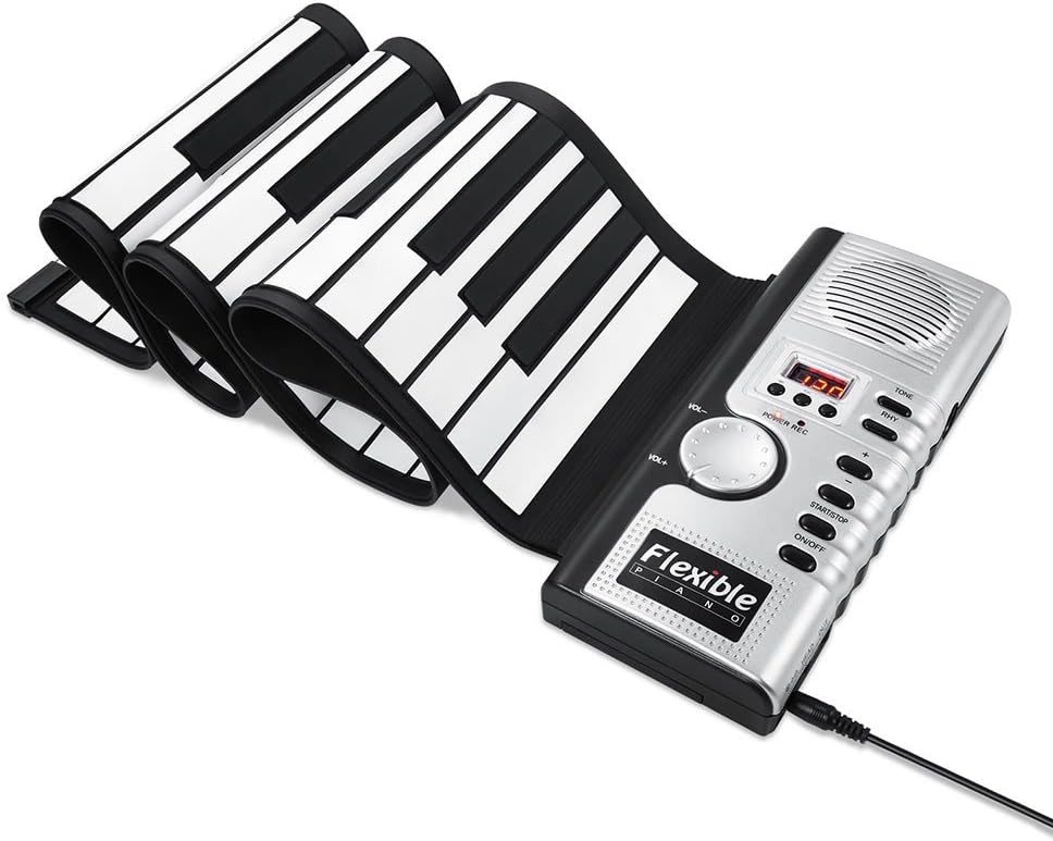 New Upgraded ALWOA Roll Up Keyboard Piano, 4 Modes 61 Keys Portable Piano Electric Digital Musical Educational Instruments Perfect Gift for Kids Children