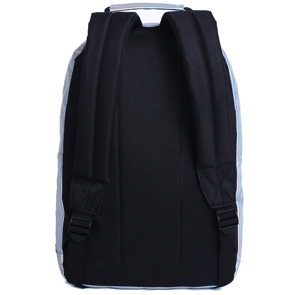 J.CARP Women\'s Backpack, Multipurpose Day Pack, Holographic Silver