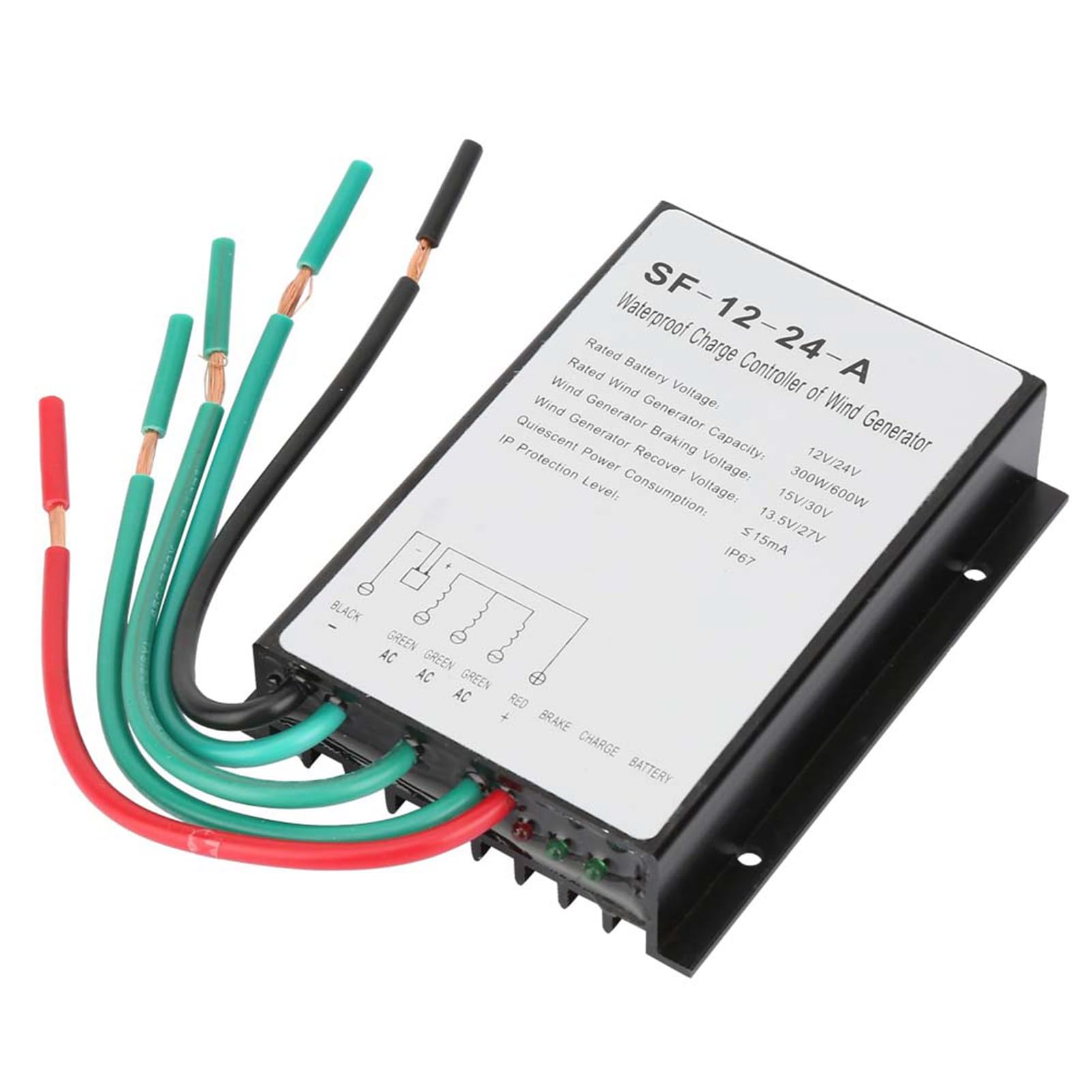 Wind Controller 12V/24V 300W/600W Waterproof Wind Turbine Generator Controller Regulator