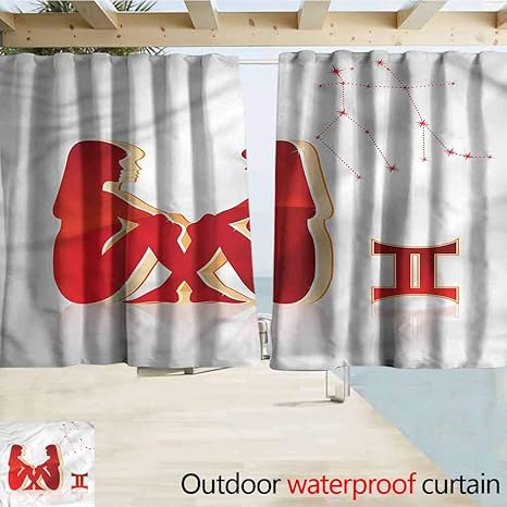 Amazon Com Beihai1sun Blackout Curtain Zodiac Gemini Women