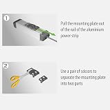 Brennenstuhl Premium-Alu-Line 6-Way Extension Lead 3m Cable Black/Silver Germany view 4