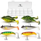 Zylaxio Topwater Fishing Lures, Walking Baits, Frog Swimbait Hard Baits | Topwater fishing lures family, walking bait, frog lure, swimbait, propeller tail bait, freshwater bass fishing