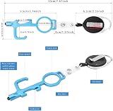 Geluode 6pk Anti-Contact Door Opener Tool Zinc Alloy Stylus Keychain 6 Colors view 3