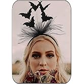 Kilshye Halloween Headband Black Gothic Hairband Bat Cosplay Tiara Costmue Party Hair Accessories for Women