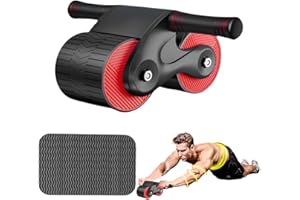 MUNSCVUS Automatic Rebound Abdominal Wheel, Double Round Ab Roller Wheel Exercise Equipment, Domestic Abdominal Exerciser, Abs Workout Fitness, Beginners and Advanced Abdominal Core Strength Training