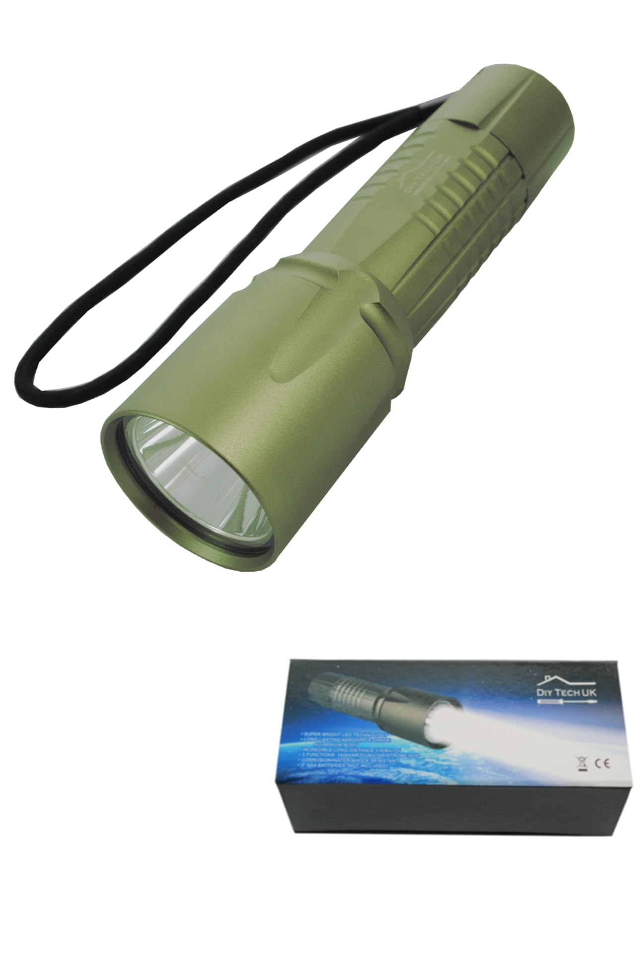 DIY TECH UK - IncrediBeam Mini 12cm Pocket Torch - Latest Super-Bright LED - 300m Long Range - 5 Functions - Anti-Slip - Aerospace Grade Aluminium Body - Gun Metal Grey