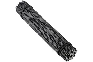 Tangyinrd 200 Pcs 6 inch Garden Twist Tie, Round Plastic Twist Ties for Plants, Vines and Wrapping Cords or Christmas Tree Gardening Plants Growth and Care, Office Home Cable Organization (Black)