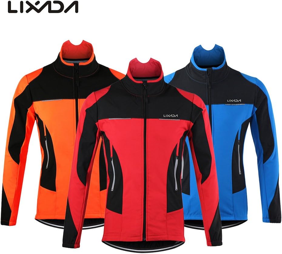Lixada Men's Cycling Jersey Suit Winter Thermal Breathable Comfortable Long Sleeve Jacket with Padded Cushion Pants Trousers: Clothing