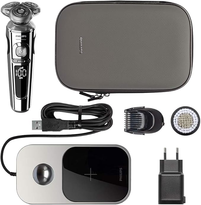 Philips series 9000 prestige wet & dry electric shaver with qi charging pad Clearance