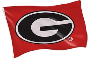 TEAM SPORTS AMERICA NCAA University of Georgia Flag with Grommets, 3'x5' UGA Bulldogs Outdoor College Flags & Banners for Garden Patio Indoor Wall Décor