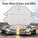 SONRU Car Windshield Sunshade Cover / 3 Magnets Most Secure Fitting and Easiest Installation/Waterproof, Soft Scratch-Free/for Cars Trucks Vans and SUVs(58'' X46'') (White)