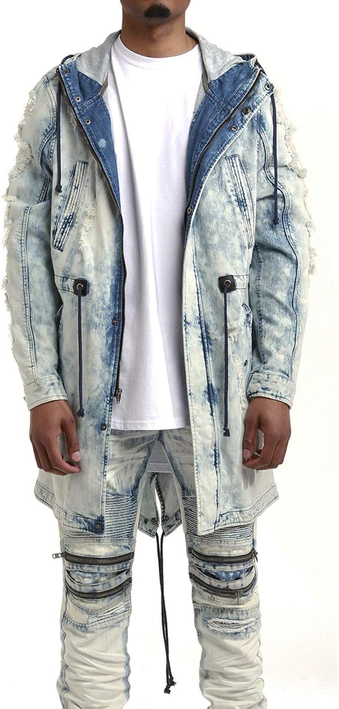 denim parka jacket