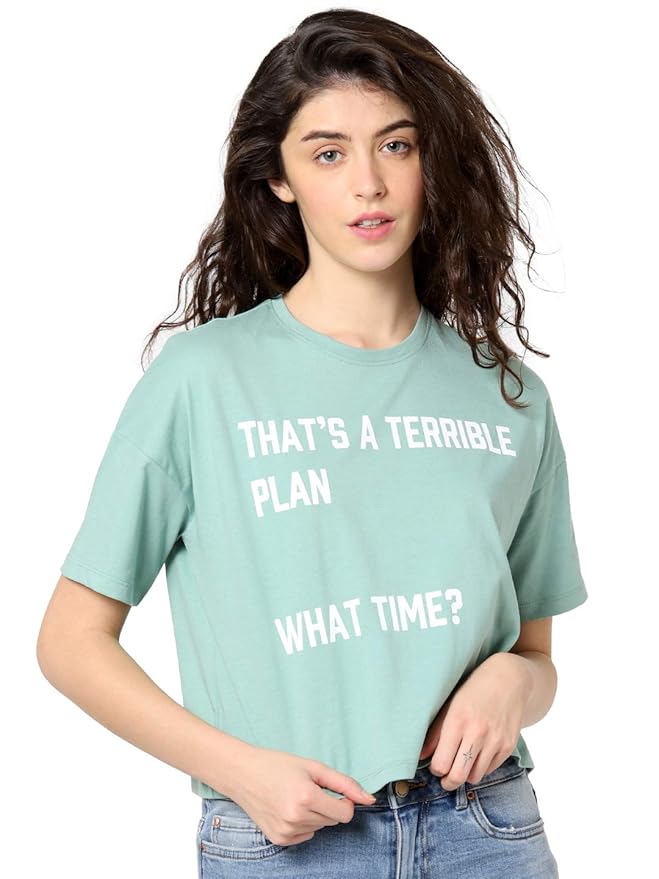 Buy ONLY Women's Slim fit TShirt (15214648_Feldspar XLarge) at Amazon.in