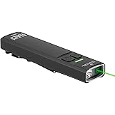 KLEIN TOOLS 56074 EDC Pocket Flashlight with Green Laser, Three Brightness Modes up to 1000 Lumens with Turbo Mode, Built-in Floodlight, <1mW, 510 to 530nm, Class 2, Rechargeable