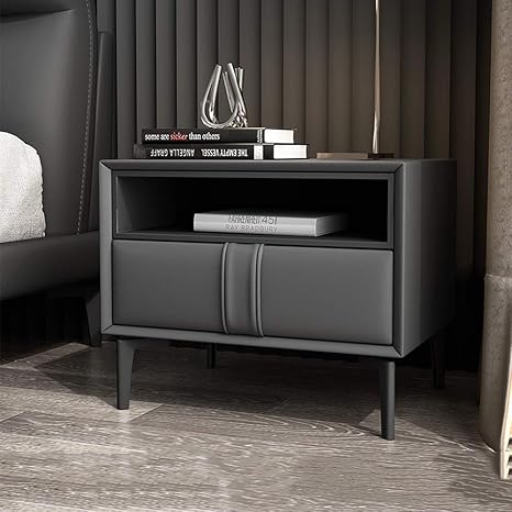 Zgonglqq Nachttische Einfache Moderne Trennwand Und Schubladen Aus Leder Hellgruner Nachttisch Geeignet Fur Wohnzimmer Schlafzimmer Arbeitszimmer 7 Farben Erhaltlich Farbe Dunkelgrau Amazon De Sport Freizeit