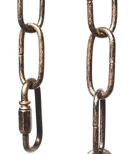 B&P Lamp Antique Bronze 8-Gauge Oval Chain – 3-Foot Section, Heavy-Duty Steel