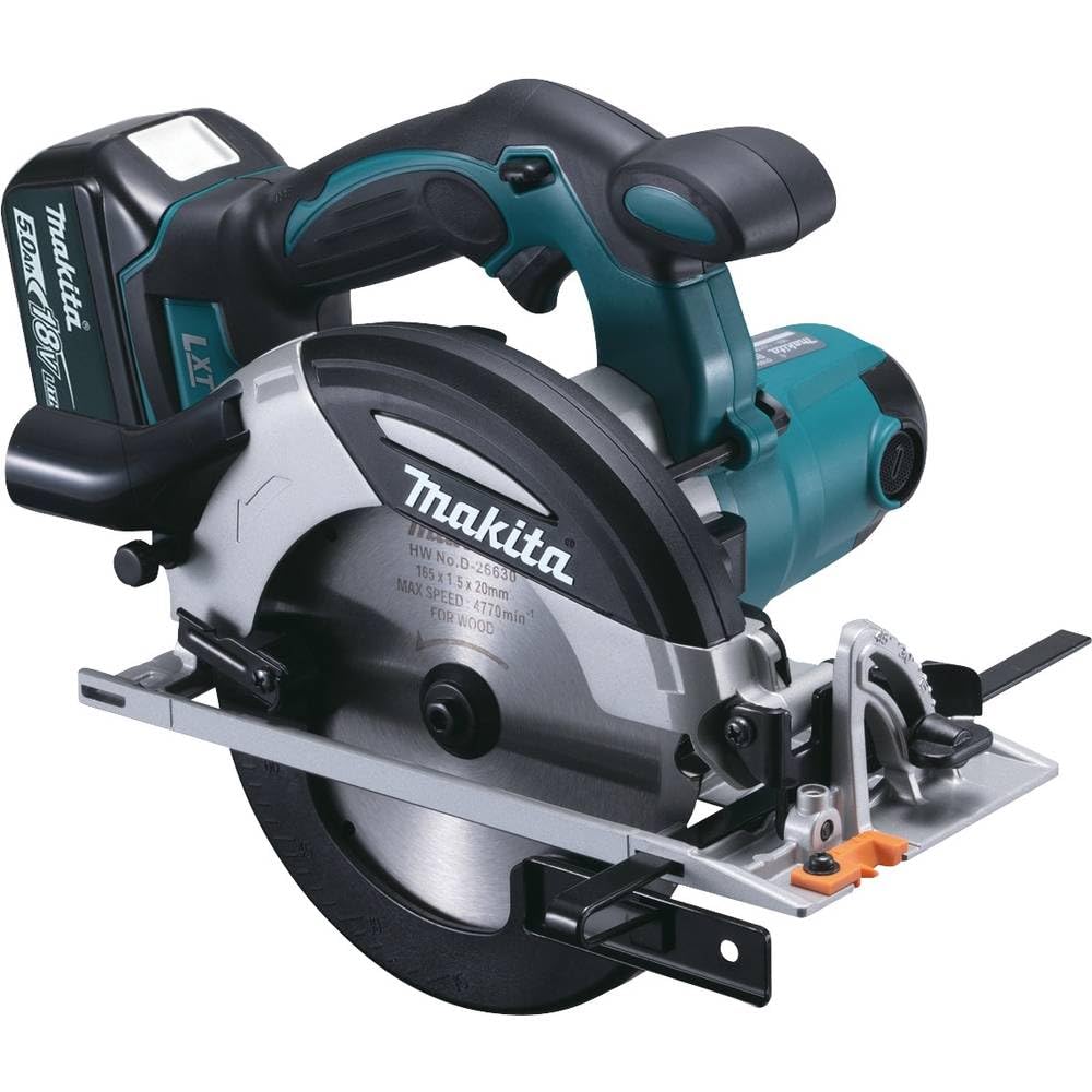 Makita DHS630RTJ Akku-Handkreissäge 66 mm 18 V / 5,0 Ah, 2 Akkus und Ladegerät im MAKPAC, 2X