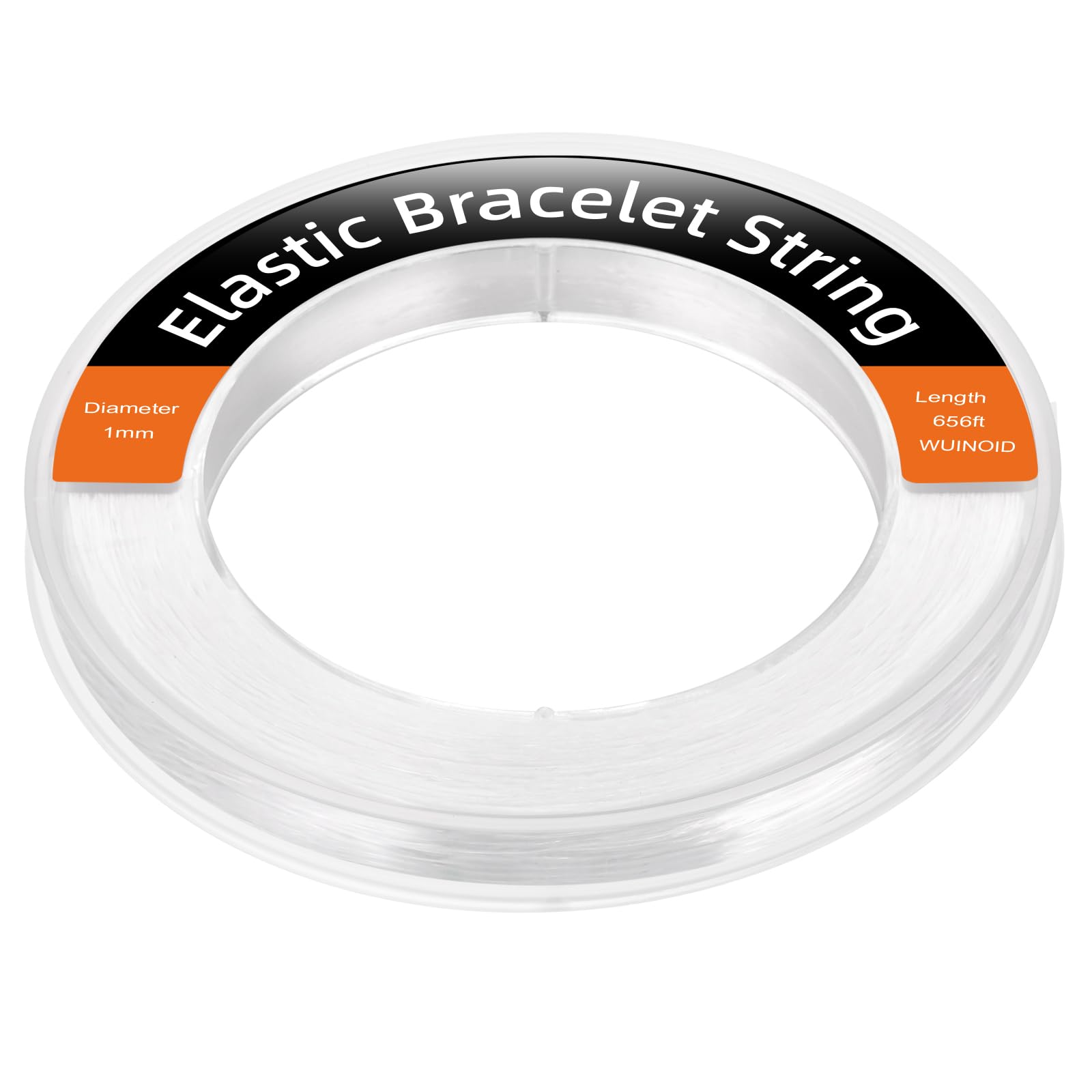 Photo 1 of 1 mm Beads Bracelet String, 656 ft White Elastic String Cord for Bracelets Jewelry Making Supplies, Necklaces, Beading and Crafts, Friendship Stretchy Bracelet Beads Cords & Threads WUINOID