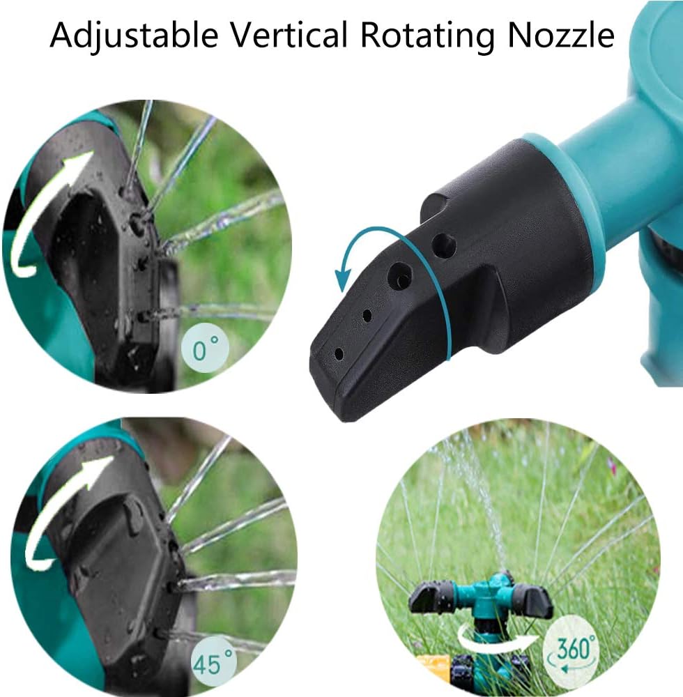 YAUNLEL Garden Lawn Vegetable Garden Yard Sprinkler, 360° Rotating Ground Sprinkler with Up to 3, 000 Sq. Ft Coverage-Automatically Watering Irrigation System Leak-Proof. : Garden & Outdoor