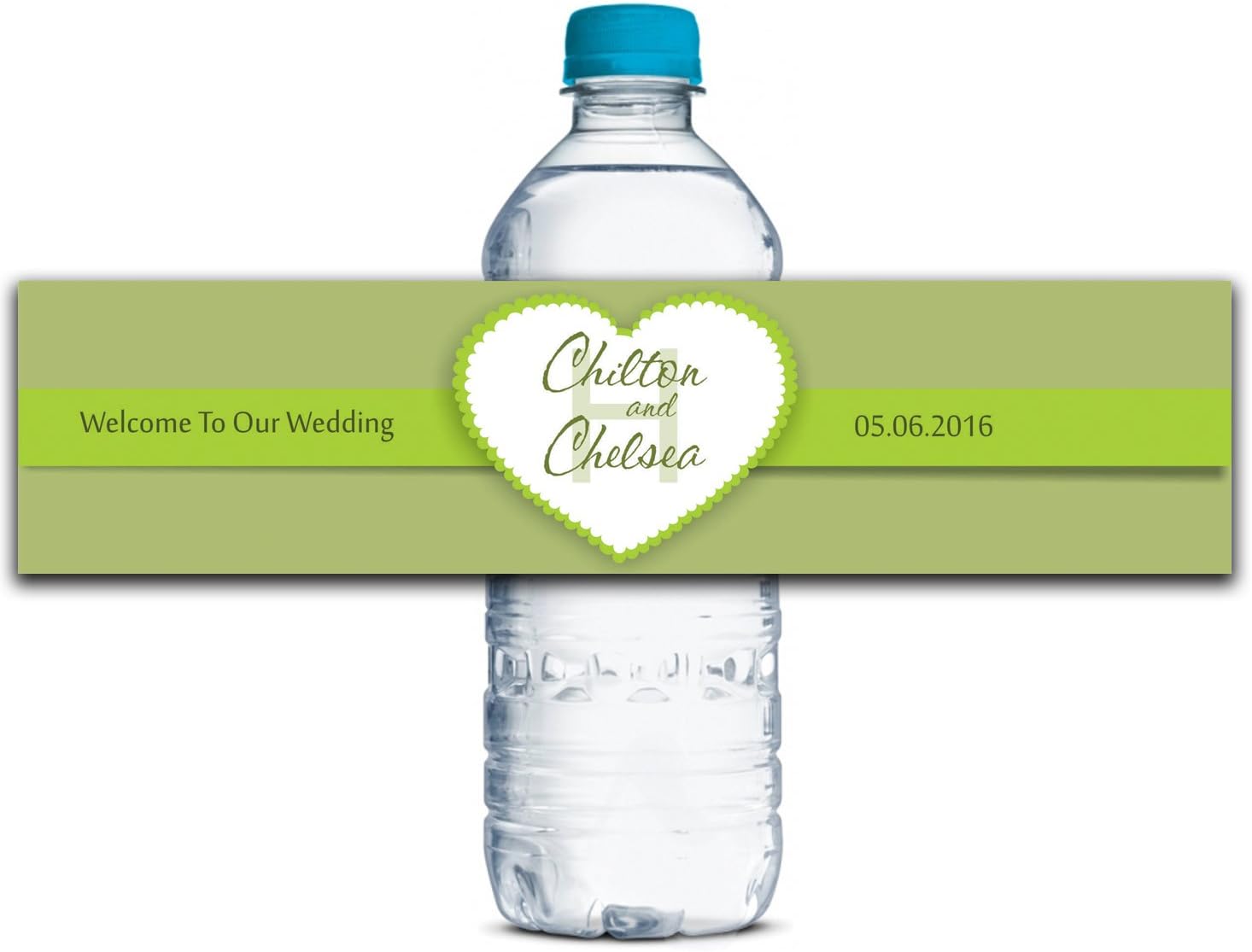Personalized Water Bottle Labels Adhesive Waterproof Custom Wedding Stickers 8" x 2" Inches - 250 Lables