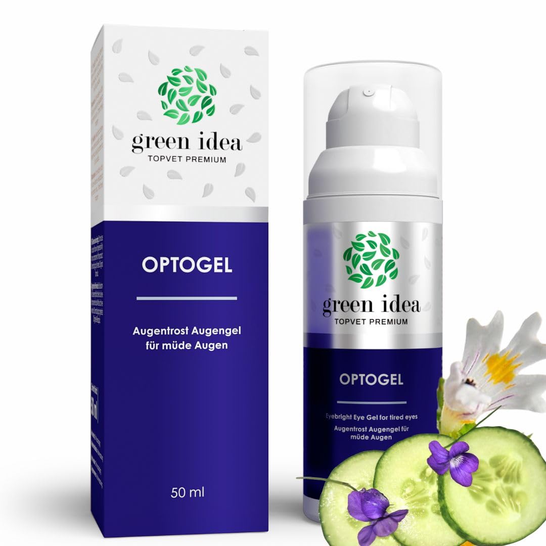 green idea - OPTOGEL Eye Gel with Euphrasia Officinalis for tired and burning eyes, for irritated and stressed eyes, moisturising and healing, with Pantenol 50 ml