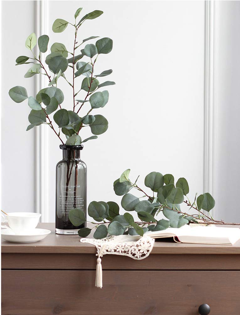 Nerseki Artificial Silver Dollar Eucalyptus Leaf Spray in