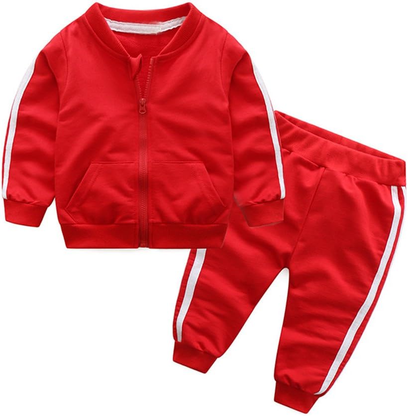 Unisex Tracksuit Baby Boys Girls Clothes Cotton Long Sleeve Zipper Sweatshirt Jacket and Pants