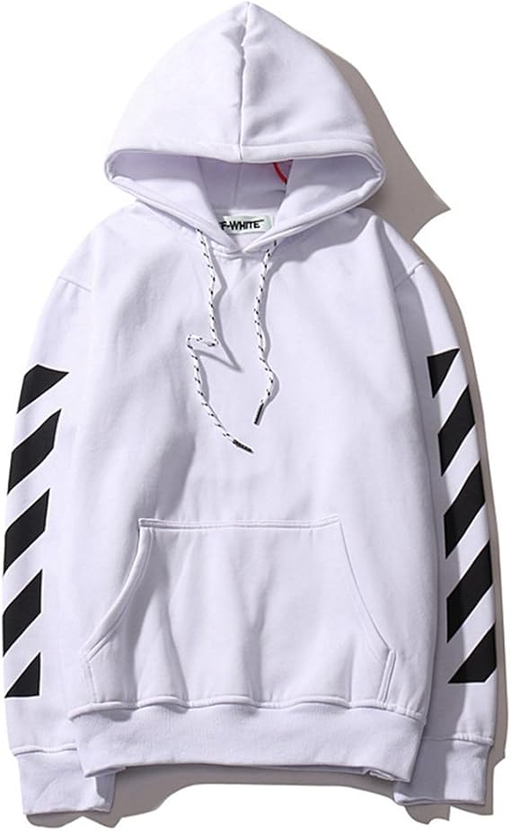 Amazon Off White 秋冬 欧米ストライプ フードスウェットパーカー Xxl 白 トレーナー パーカー 通販