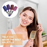URAQT Boar Bristle Paddle Hair Brush for All Hair Types Red view 7