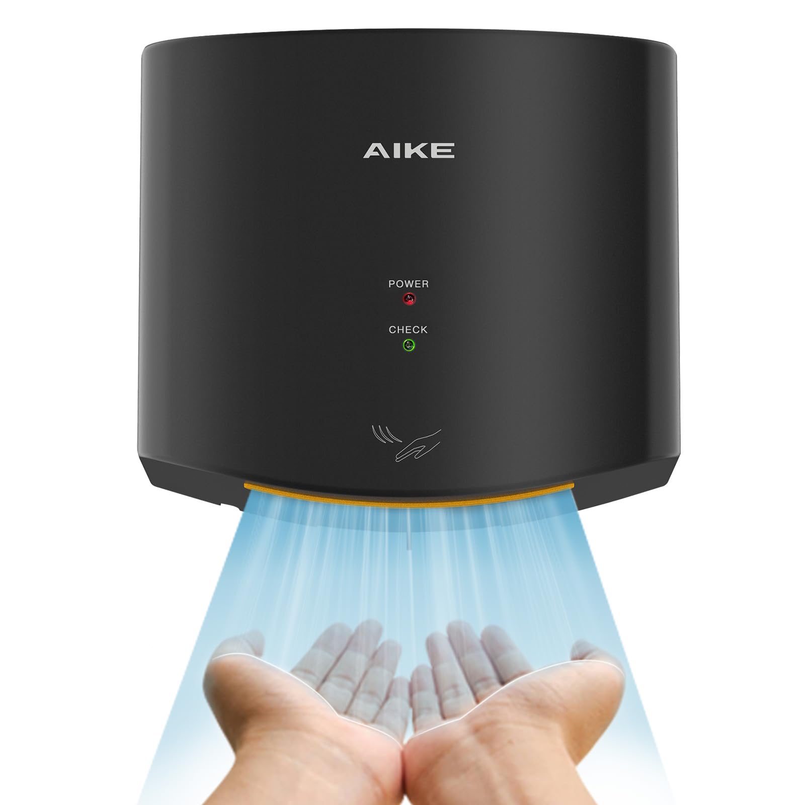 Photo 1 of AIKE Air Wiper Compact Hand Dryer 110V 1400W Black (with 2 Pin Plug) Model AK2630S