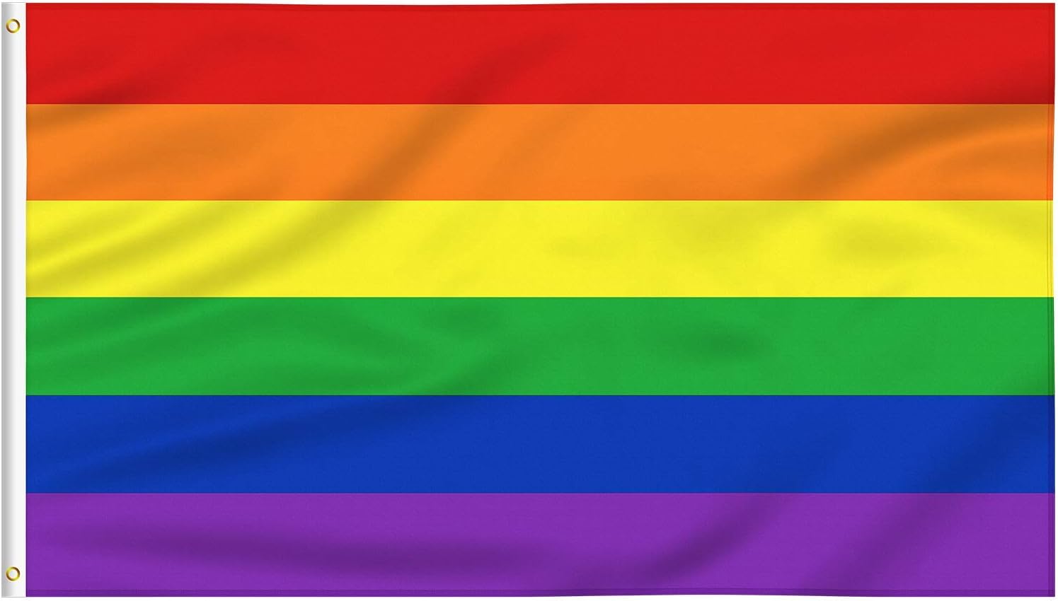 Flags - Rainbow Pride Flag 6 Stripes 3x5ft - Staont Flag Vivid Color and UV Fade Resistant - Canvas Header and Brass Grommets (Rainbow Flag 3x5ft (1PACK))