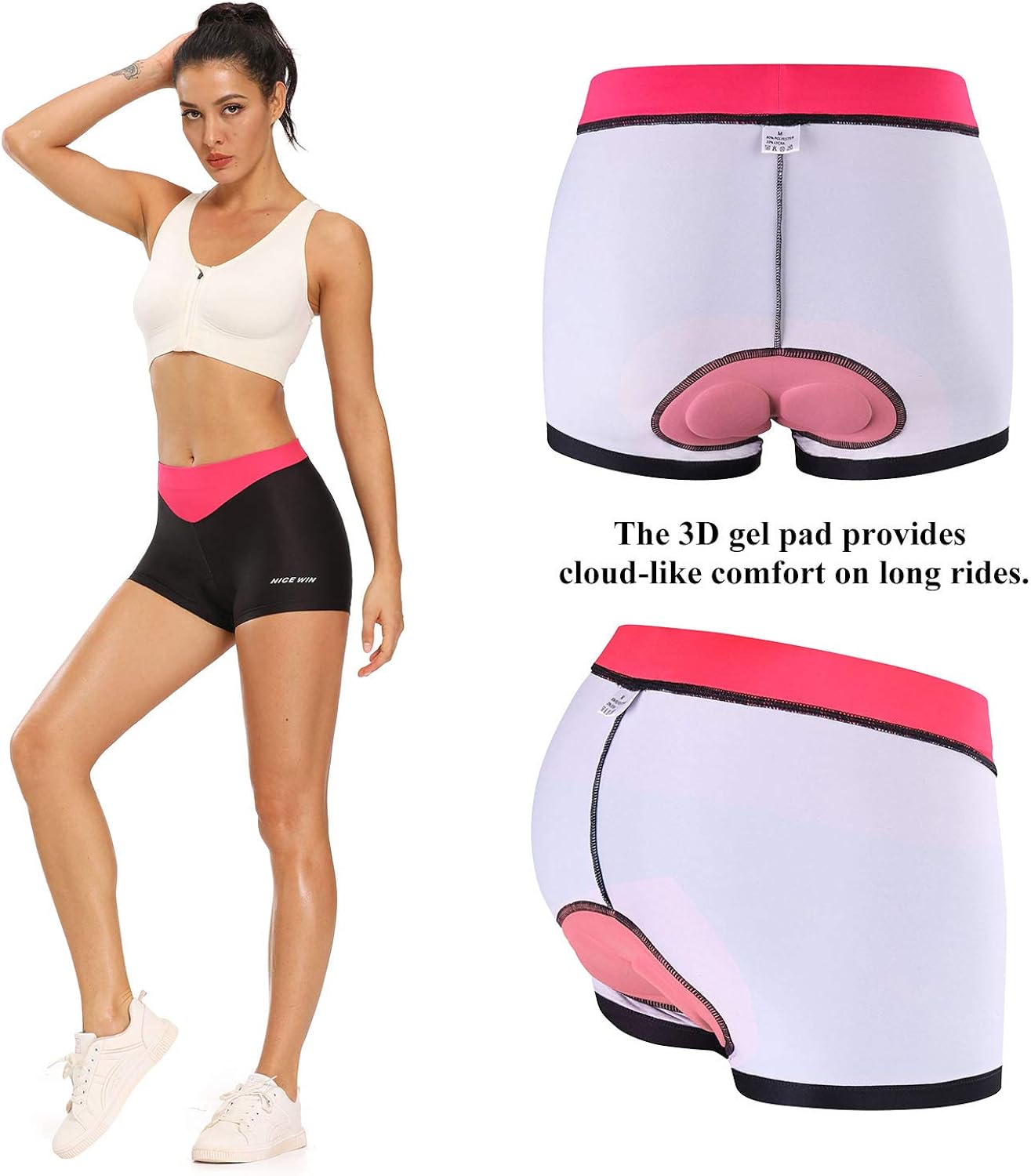 Women Bicycle Shorts High Waist Padded Underwear Cycling Horseback Riding Pants: Clothing