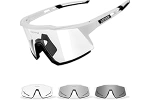 VOZAPOW Photochromic Sports Sunglasses XL for Men Women, TR90 Frame Cycling Glasses for Baseball, Running, Hiking