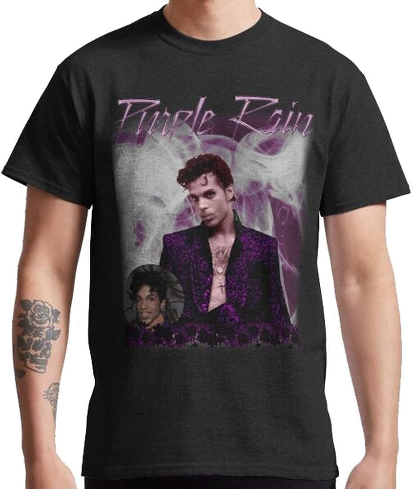 Amazon.com: Purple rain t Shirt Prince - Purple rain Classic t-Shirts Prince Tshirt t Shirt 