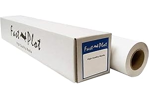 FastPlot Synthetic Canvas - Waterproof - Fine Art 210g - 36 inches x 60 Feet Roll - 2 inches Core