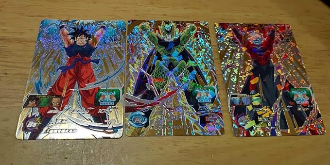 Amazon Co Jp スーパードラゴンボールヒーローズ究極元気玉3枚セット孫悟空sh7 Cp4セルsh7 Cp5ミラsh7 Cp6 ホビー 通販