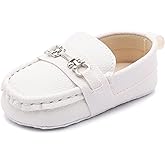 LONSOEN Baby Girls Boys Loafers Prewalker Dress Crib Shoes