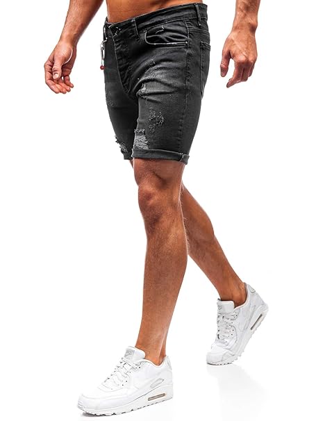 BOLF Herren Jeans Shorts Denim Shorts Kurze Hosen Bermudas Sporthose Freizeithose Clubwear Sportswear Casual Style 7G7