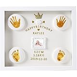 Nifyto Baby Handprint Footprint Ornament Keepsake Kit, Baby Nursery Memory Art Kit, Xmas Gifts, Precious Moment for Newborn,B
