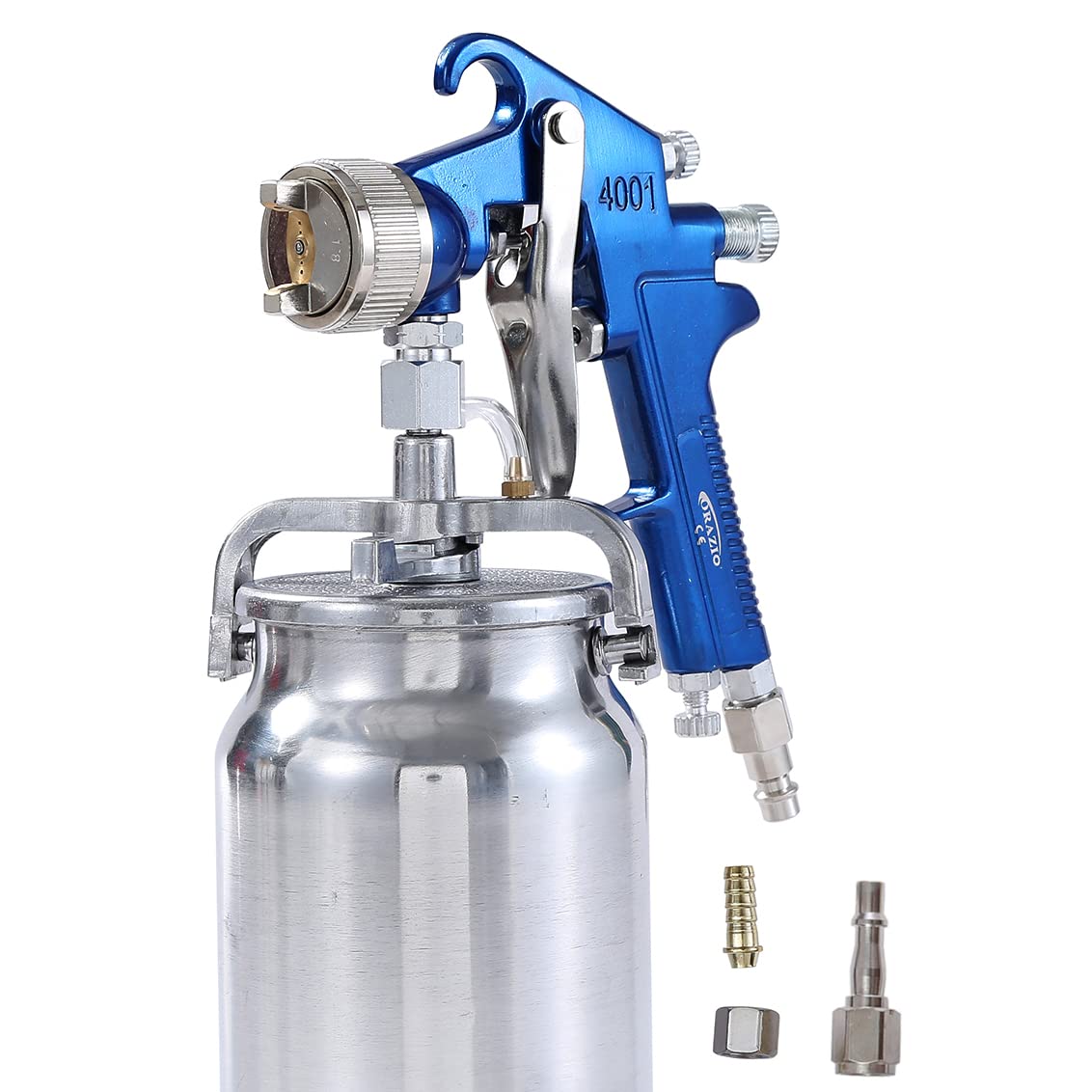 ORAZIO Paint Spray Gun 1000CC Suction Feed High Pressure For Large Volume, Trucks Fence Furniture Painting Gun 221260A