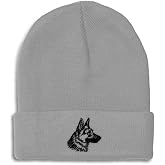 Beanies for Men Black German Shepherd Head Skull Cap Winter Hats for Women Acrylic One Size