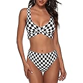 KIKICHUA Bikini Set for Women Two Piece Swimsuit Print Sexy High Waisted Swimwear V Neck Cheeky Bathing Suit
