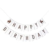 Cowboy 1st Rodeo happy birthday Banner - First Birthday Party Decorations, One Cowboy Happy Birthday Banners, First/One Western Rodeo Birthday Banner,1st Photo Prop Cake Smash