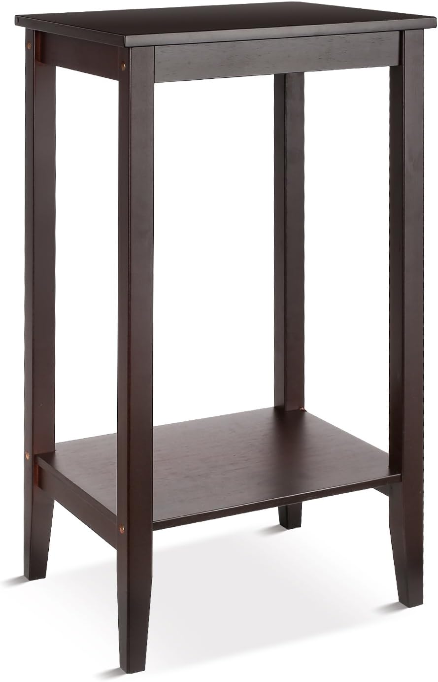 tall end table with shelves on Amazon Com Homfa Wood Tall End Table Sofa Couch Side Coffee Table Simple Design Multipurpose Modern Home Furniture Retro Color Home Kitchen
