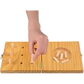Ultrassist 9 Hole Wooden Pegboard for Occupational Therapy, Nine Hole Pegboard Test Kit to Improve Finger Dexterity, Fine Motor Skill Test