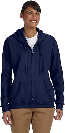 gildan women's full zip fleece hoodie
