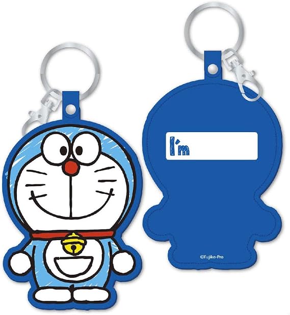 Amazon Co Jp I M Doraemon ドラえもん Pu ポリウレタン レザー ネームプレート キーホルダー L ブルー 服 ファッション小物