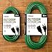 Otimo 25 Ft 16/3 SJTW Green, Outdoor Extension Cord - 3 Prong Ground Plug, 13A 1625W, Water & Weather Resistant, Flame Retardant