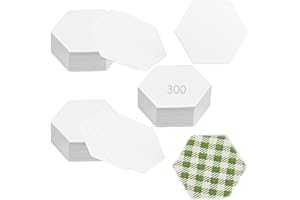 xutong 300PCS Hexagonal Paper Patchwork, 1 Inch Paper Piecing Template for Quilting, DIY Patchwork Sewing Crafts, Quilting Te